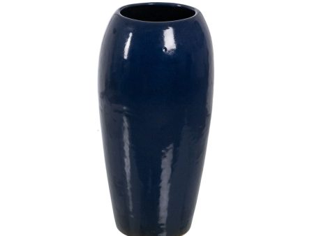 Vase Blue Ceramic 31 x 31 x 60,5 cm Hot on Sale