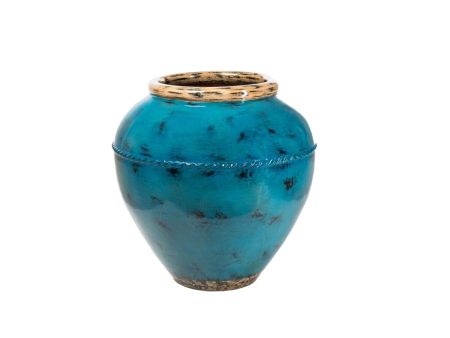 Vase Romimex Blue Ceramic 55 x 55 x 55 cm Online now