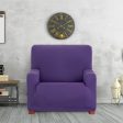 Armchair slipcovers Eysa ULISES Purple 70 x 110 x 110 cm For Sale