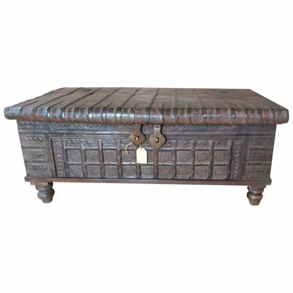 Chest Alexandra House Living Brown Iron Acacia Mango wood 72 x 53 x 127 cm For Discount