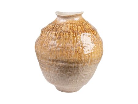 Vase Romimex Beige Mustard Porcelain 37 x 46 x 40 cm on Sale