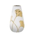 Vase Alexandra House Living White Ceramic 14 x 25 cm Sale