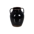 Vase Black Iron 18,5 x 18,5 x 22 cm For Sale