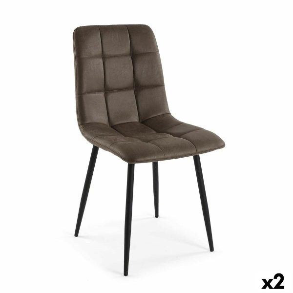 Chair Versa Aventia Dark brown 59 x 87 x 47 cm (2 Units) Discount