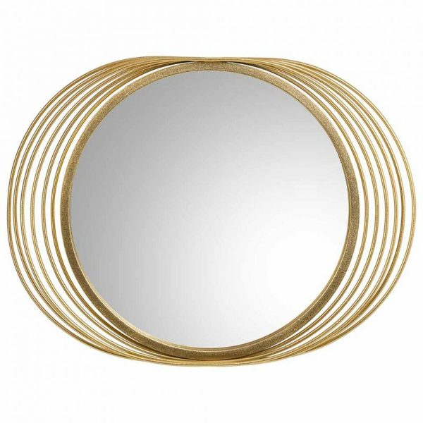 Wall mirror Alexandra House Living Golden 4 x 49 x 66 cm Oval For Sale