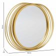 Wall mirror Alexandra House Living Golden 4 x 49 x 66 cm Oval For Sale